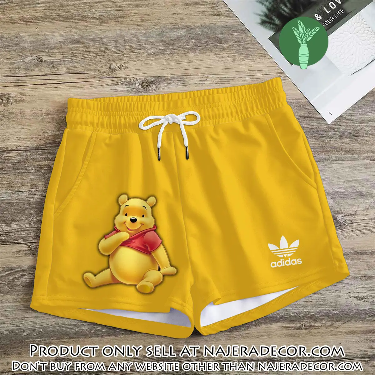 Premium winnie the pooh in adidas women shorts lady beach shorts wms1083 njr3822400
